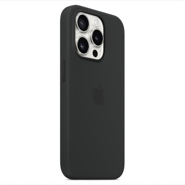 Silikonecover til iPhone 15 Pro, MagSafe-kompatibel sort iPhone 15 Pro