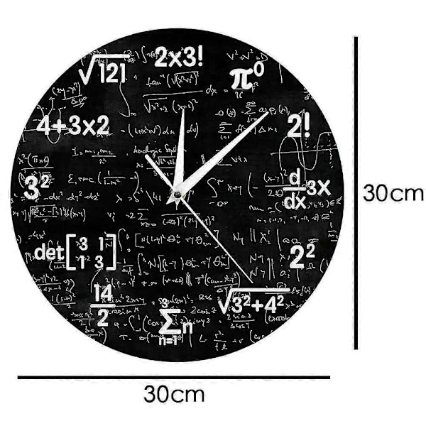 Matematik Väggklocka Matematik Klocka Examenspresent Gåvor