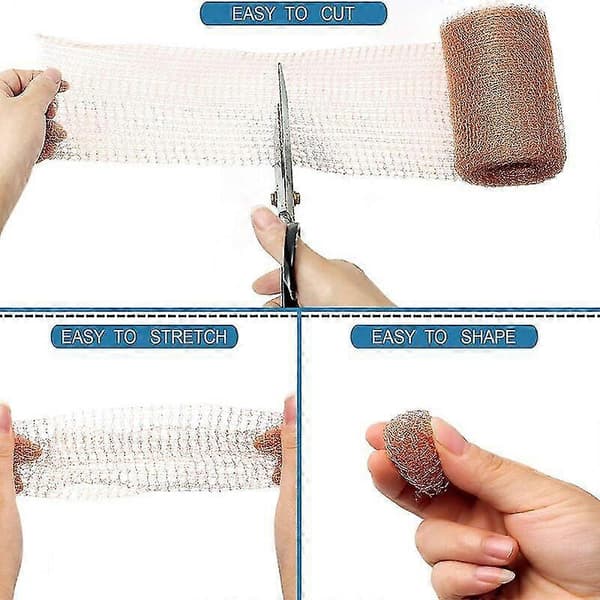 Net mod gnavere, 100% kobber mod snegle, rotter, fugle, nematoder, strikket kobbernet (6 meter)