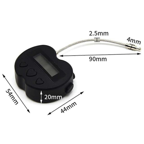 2x Smart tidslås LCD-display tidsmåler USB genopladelig midlertidig timer bøjle nulstil elektronik 2pack