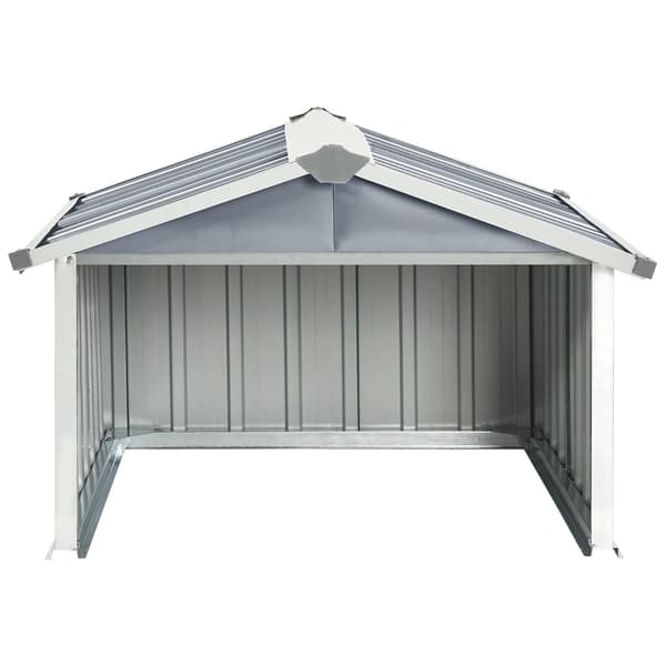 vidaXL Robotgräsklipparskjul 92x97x63 cm Galvaniserat Stål Grå gray grå