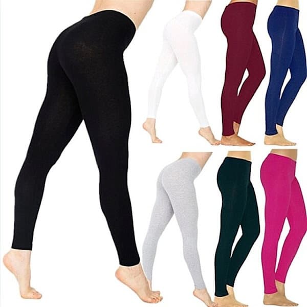 Damleggings med hög midja, enfärgade, stretchiga, kaffe L kaffe L Coffee