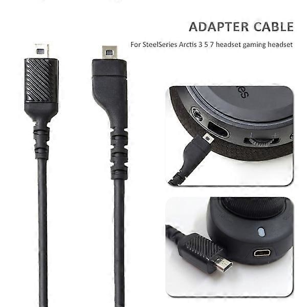 Lydkabel 8-Pin til Steelseries Arctis 3/5/7 - Sort