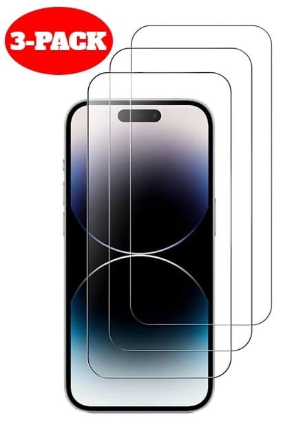 3-Pack - iPhone 15 Pro Skärmskydd i Härdat Glas 60