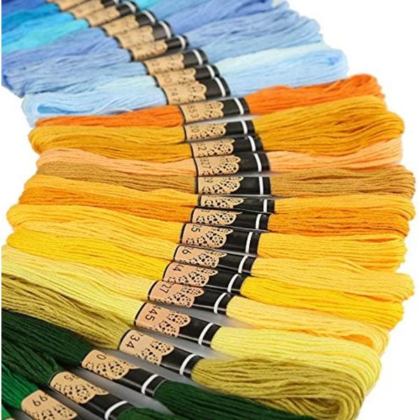 100 färger, dockbroderigarn/kvarn garn