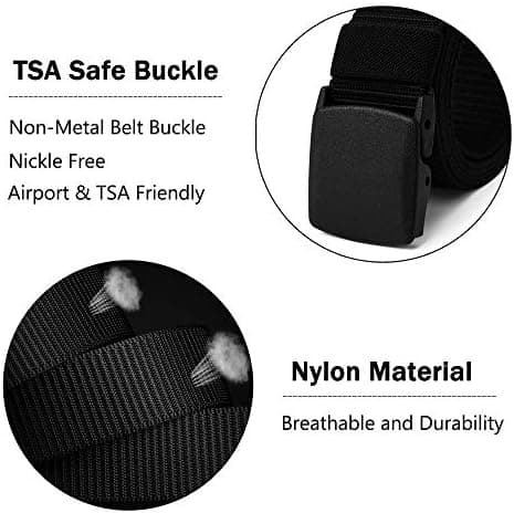 Nylonbälte | Utomhus Militärbälte | TSA YKK Säkert Plast/Metallspänne