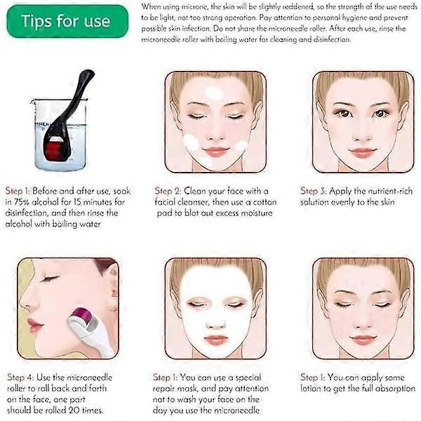Skin Roller - Microneedling - Stimulerer huden - Skin roller Sort