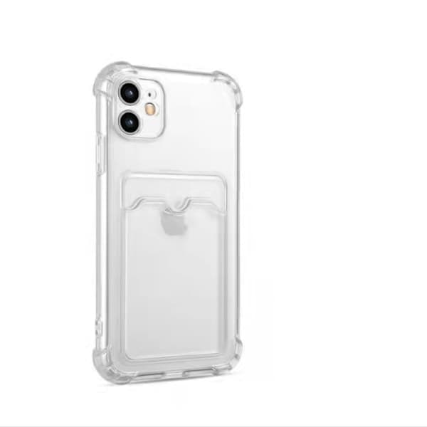 iPhone 12 skal med korthållare TPU transparent