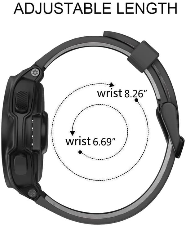 Garmin Forerunner 220/230/235/620/630/735XT armbånd silikone sort 25