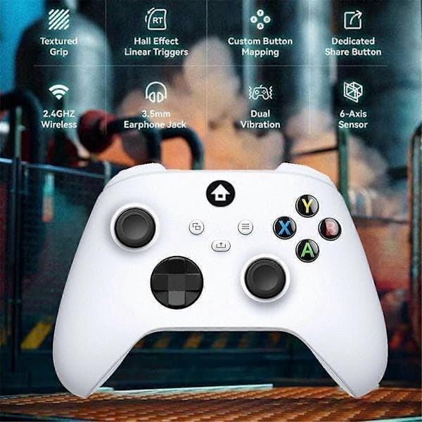 Trådløs Game Controller Adapter til Xbox One & Xbox Series X/S Hvid White