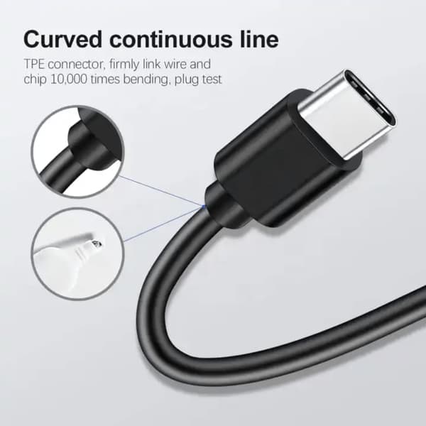 Samsung S20 ULTRA Lader USB-A til USB-C - Hurtiglader 1M - Svart black