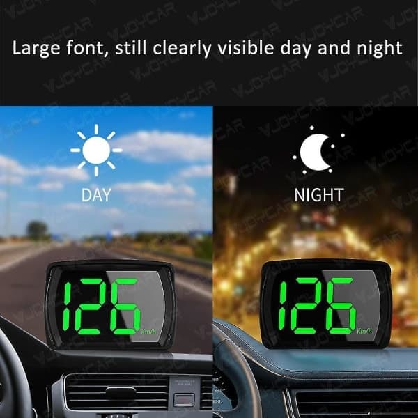 Bil GPS Digital Speedometer HUD Plug and Play KMH MPH Stort Display Universal