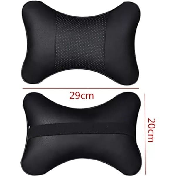 2 kpl Musta Auton niskatyyny Auton matkatyyny 25*17*9CM