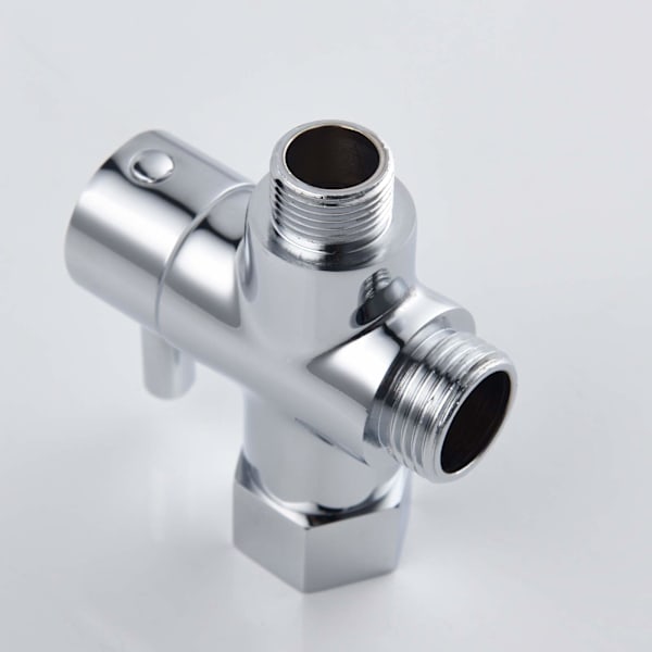 Solid Messing 3/8\"-12/17 T-Ventil Toalett Avlederventil Adapter, Krom, DSF007D