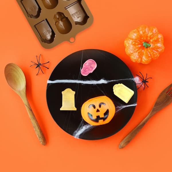 3-pak Halloween Silikoneform Kranie Isterningeforme Slikforme Bageforme Fondantforme