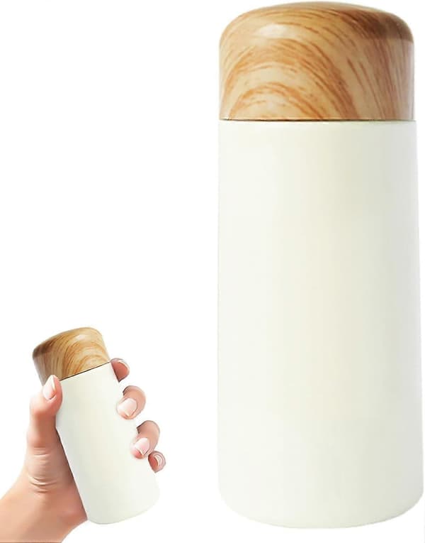 150ML Lille Termoflaske til Mælk Kaffe Te, Mini Termoflaske til Varme Kolde Drikke, Lille Vandflaske Lavet af 304 Rustfrit Stål White