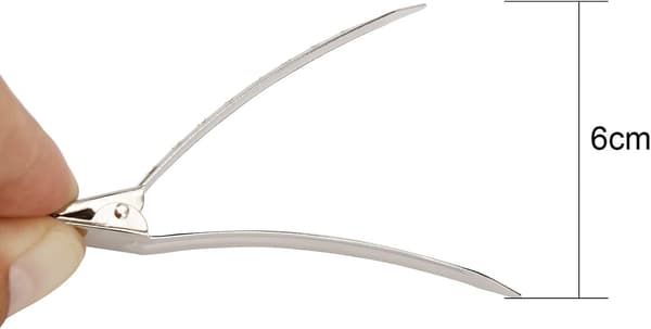 10 stk. Andenæbs-hårklemmer, 3,5 tommer rustfri metal-alligatorklemmer med huller til hårstyling, hårfarvning, hårdeling, sølv 9cm silver