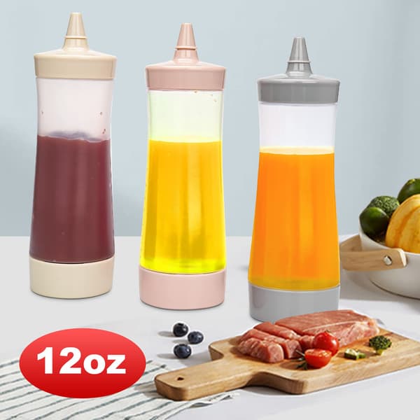 Krydderflaske, Ketchupflaske, Plastflaske, 12oz (grå)