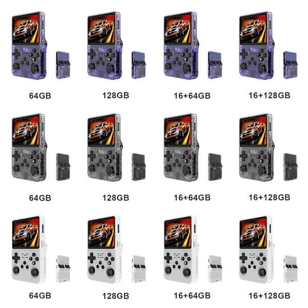 R36S Retro Håndholdt Videospilkonsol Linux System 3,5 Tommer IPS Skærm Helt Ny Rød 128 Rød 128 Red