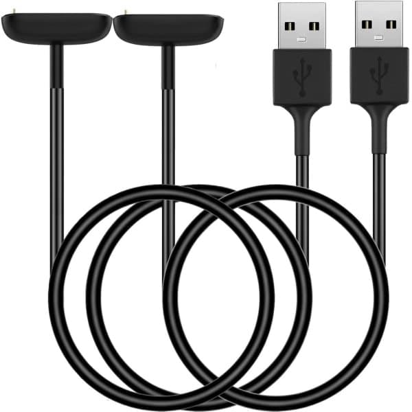 Opladerkabel til Fitbit Charge 5 / Charge 6 / Luxe, 2-pak 1 meter udskiftnings USB-opladerkabel holdbart sikkert