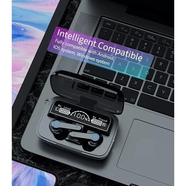 In-ear hovedtelefoner alle Samsung Android Iphone trådløse hovedtelefoner Sort