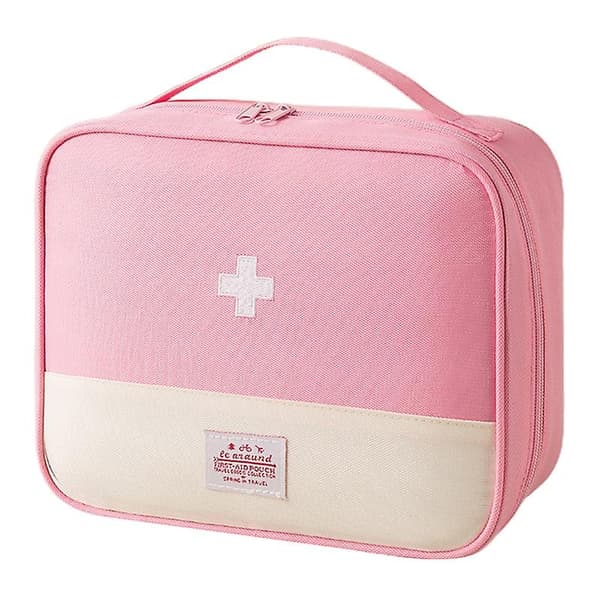 Medicinförvaringsväska Mini Tom Nödmedicinväska för Nödsituationer Rosa Extra Stor Rosa Extra Large