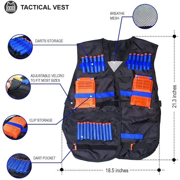 Nerf Vest | Taktisk vest til børn