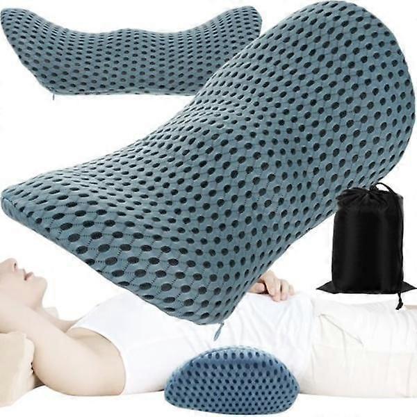 Ortopedisk lendevpute i memory foam | Ergonomisk lendevpute blå