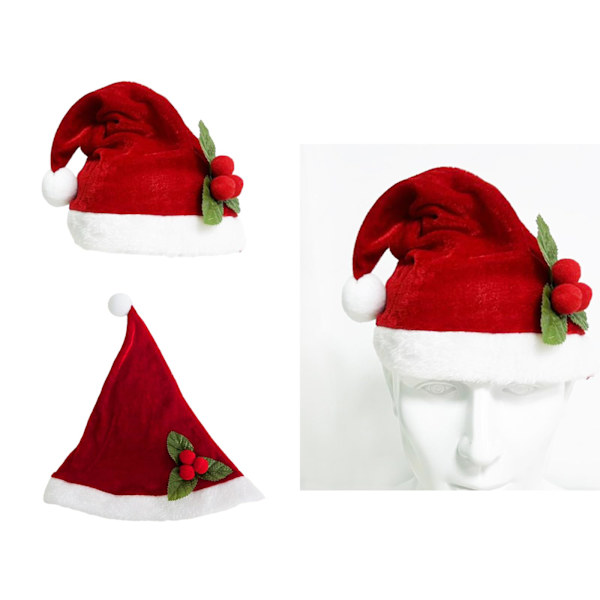 Sød Santa Hat i Fløjlsplys til Voksne