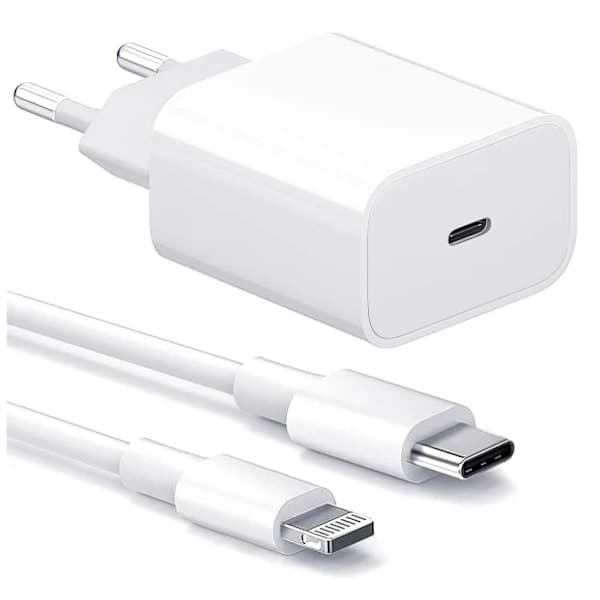 Hurtigoplader 20W til Apple-enheder, USB-strømadapter med 2m kabel, Lightning-stik, Apple-interface 3 stk. Apple-interface 3pc Apple Interface