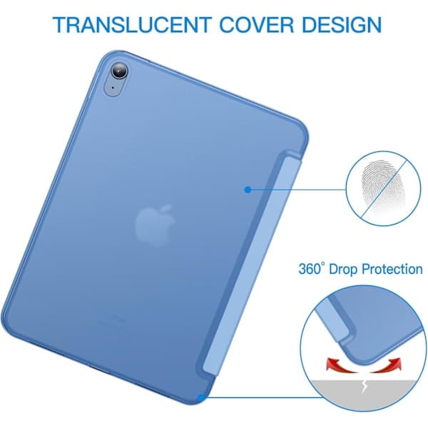 iPad (A16) 11./10. generation (2025/2022), Slim Stand Hard Shell Cover (Blå)