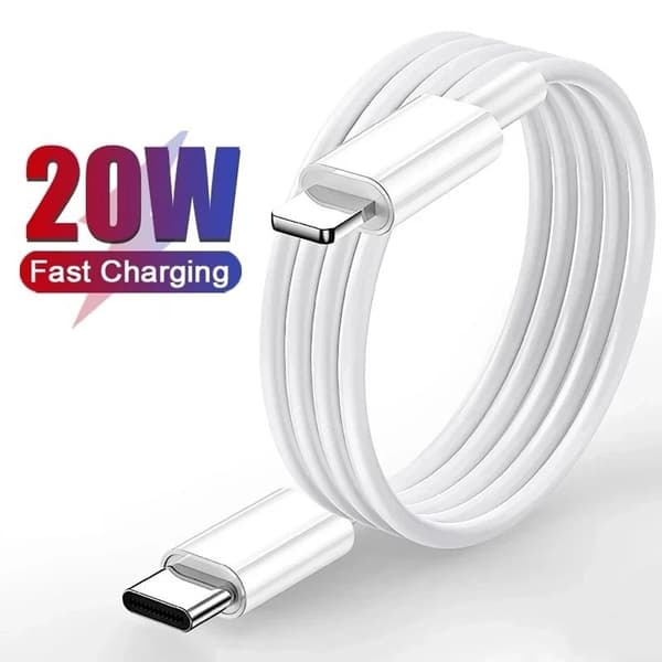 20W snabbladdare för iPhone 11/12/13/14 med 2 m kabel 1 st