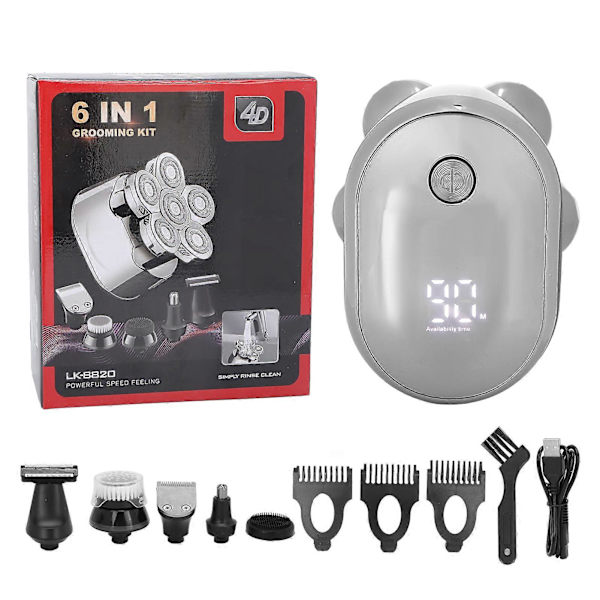6-i-1 shaver/trimmer til hoved og ansigt