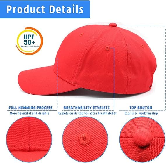Baseballcaps for menn og kvinner Scarlet