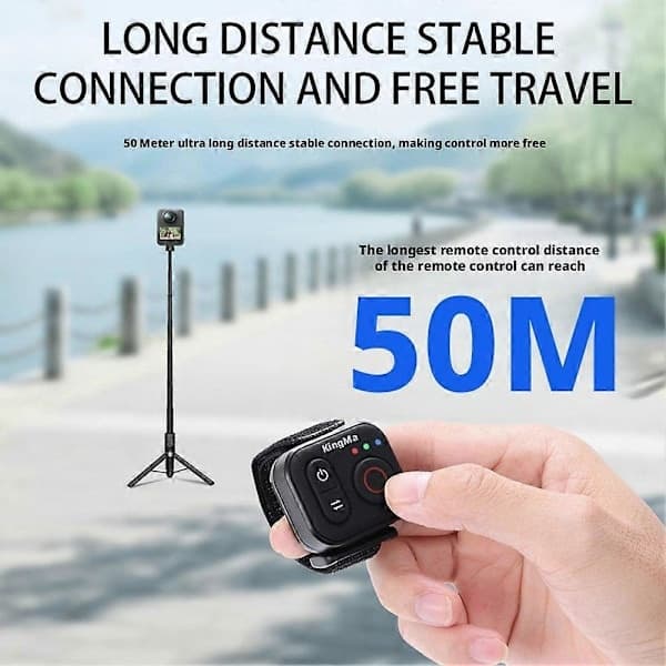DJI Action Camera Bluetooth fjärrkontroll - KingMa trådlöst slutartillbehör för Osmo Action 6 & 360