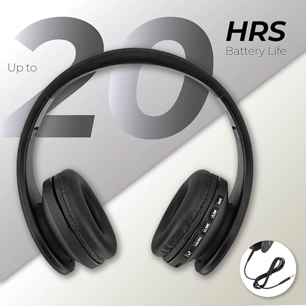 Trådløse Bluetooth-hodetelefoner, Bluetooth-hodebøylehodetelefoner, Bluetooth-headset med mikrofon, sammenleggbare hodetelefoner for iPhone/Android/PC/Reise
