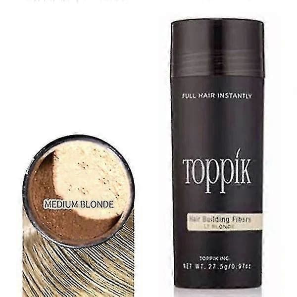 Hårförtjockningspulver Keratin Hårfiber Perukförlängning Fiber Hår C Medium Medium Blonde