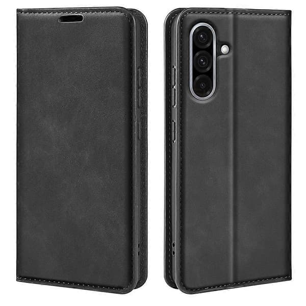 Retro-skin Magnetisk Sugläder Telefonfodral Svart For Samsung Galaxy A36
