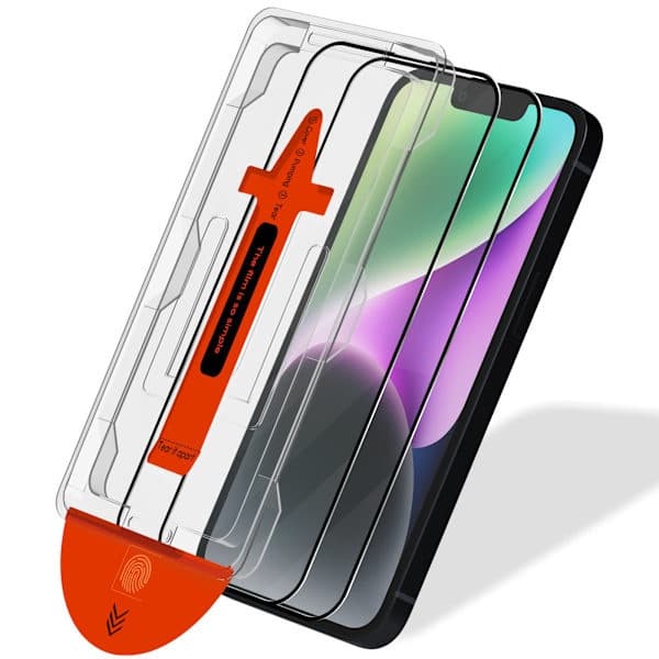 2-pack iPhone 16 Pro skärmskydd - Härdat glas | [Automatisk installation] - Bubbelfritt i Iphone 16 Pro