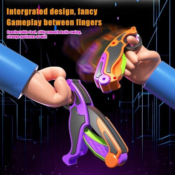 2st Fidget Claw Knife 3D Gravity Knife Toy 3D Gravity Plastik Fällkniv Tryckt Tryckkniv Morotskniv Sensorisk Kniv Fidget