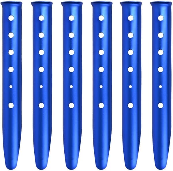 6 stk teltplugger metall kraftige sandplugger snøteltplugger U-formede campingplugger aluminiumsjordplugger teltspiker for camping piknik strand
