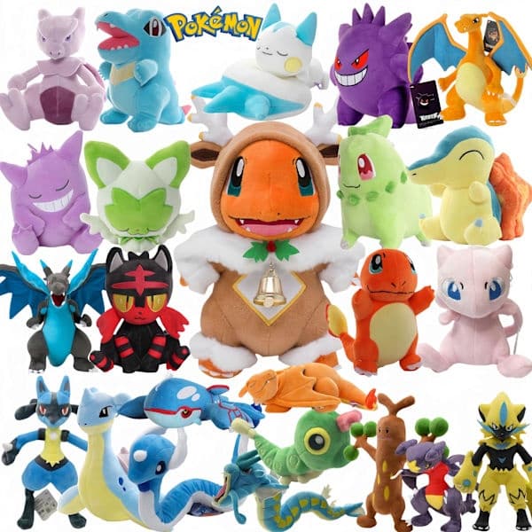 Pokemon Jule Plyslegetøj, Pikachu Charmander Charizard Gengar Plysdukke, Blød Udstoppede Anime Figur Gave til Børn Fans