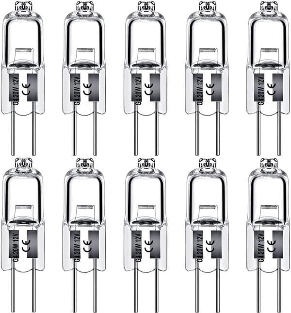 G4 halogenlampor 10W 12V - Varmvit - 10-pack 10W 10W 10pcs