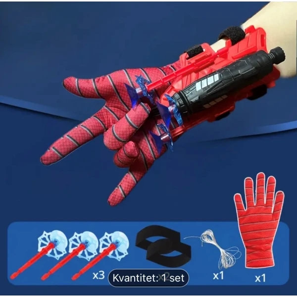 Spiderman Web Shooter til Børn - Udskyder sugekopper, Rød