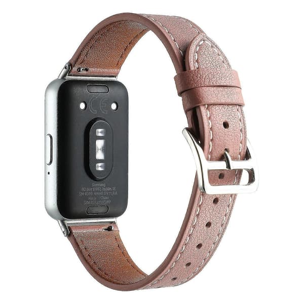 Ekte lærreimerstatning for Samsung Galaxy Fit3 - Beige Flerfarget Deep Pink