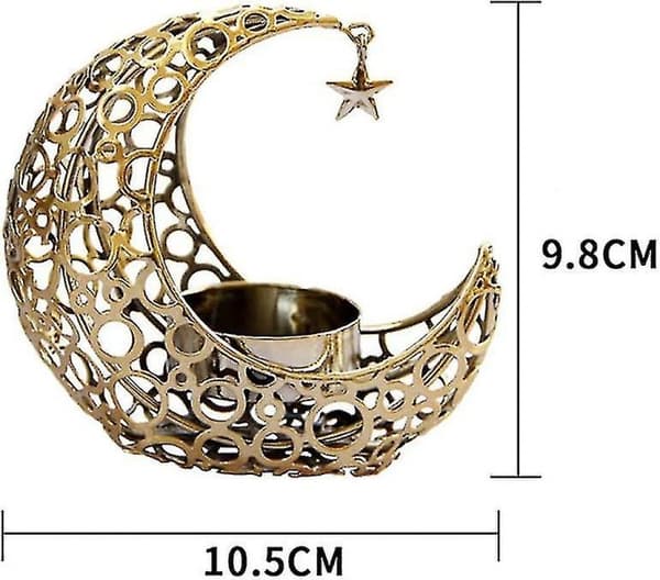 Metallisk Måne Telysholder Stativ Dekorativ Telysholder T