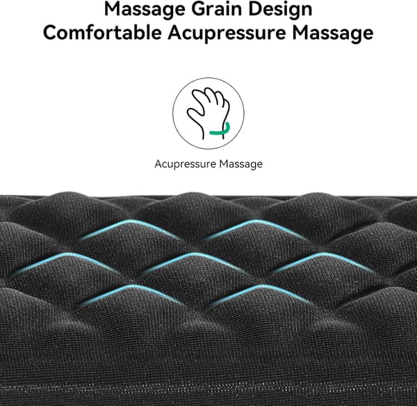Musemåtte med håndledsstøtte, Gaming Musemåtte, Stor Musemåtte, Sort | Ergonomiske Massageknopper, Kontortilbehør, Lindrer Håndledssmerter, Jævn Tracking