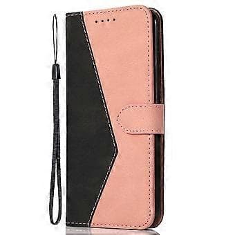 Etui til Samsung Galaxy S25 Ultra, Farve Splejsning Læder Pung Etui med Håndledsrem (Stil D)