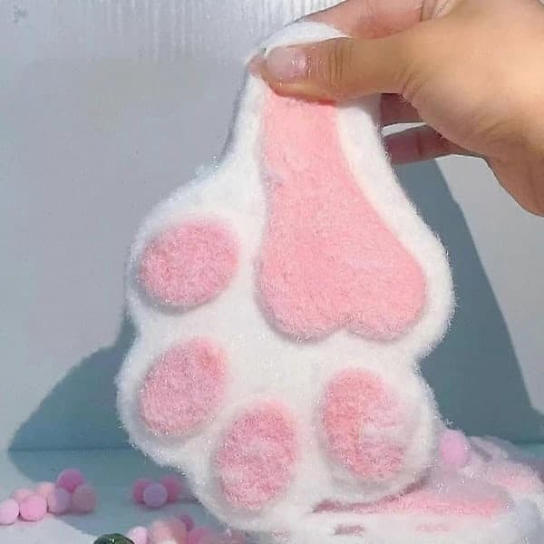 Håndlaget stor katte-squishy-leke, Taba gigantisk pote-squishy for voksne og barn, blå Blue