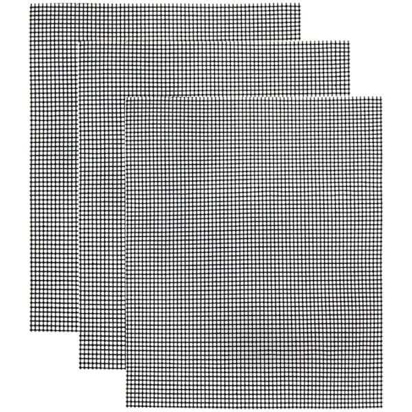 INF Non-Stick Grillnet, BBQ Madlavningsnet, 3-pak, Sort